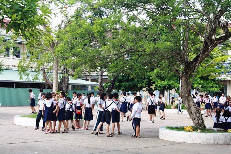 Dàn ý cho bài văn tả cảnh giờ ra chơi ở trường em